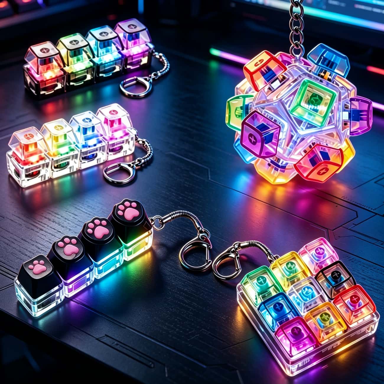 Gaming Keyboard No Rgb - Chaveiro com teclas de teclado mecânico,