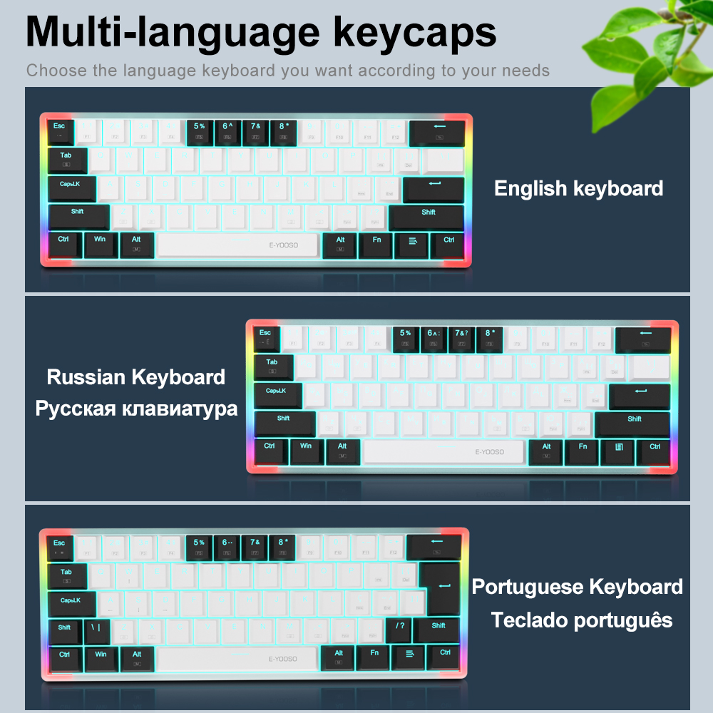 E-YOOSO Z11T, teclado mecânico - Keyboard Gaming Blue Switch avaliação e preço