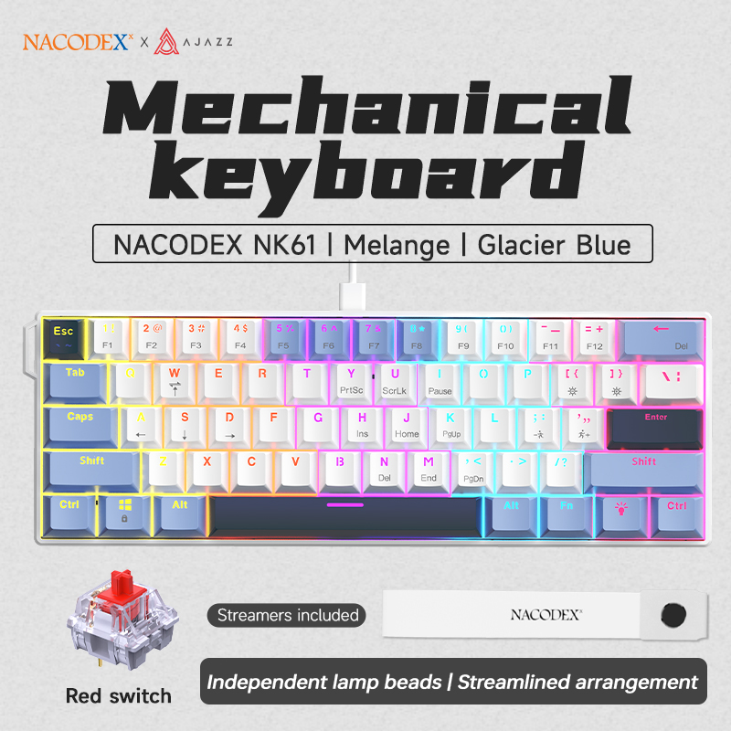 Teclado mecânico para jogos AJ - Keyboard Gaming Blue Switch avaliação e preço