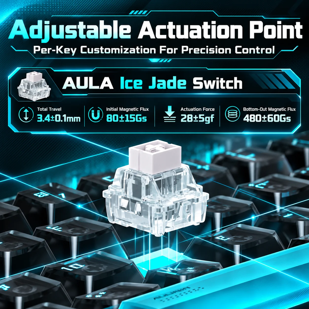 Teclado Gamer AULA Hero68 XS c - Gaming Keyboard Nearby avaliação e preço