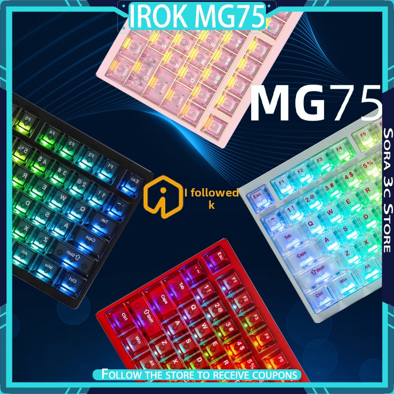 Irok mg75 pro teclado mecânico - Gaming Keyboard Hot Swappable avaliação e preço
