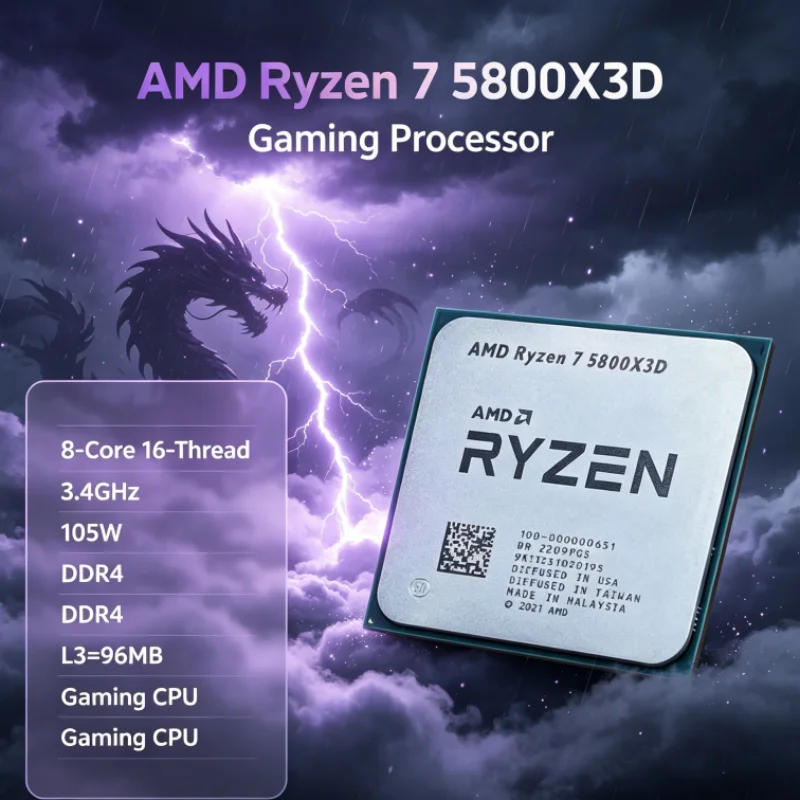 Processador AMD R7 5800X3D 96  - Amd Cpu Ryzen 7 avaliação e preço